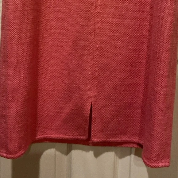Talbots Coral Woven Textured Midi Sheath Dress Sleeveless Spring Womans Size 4 - Picture 10 of 14